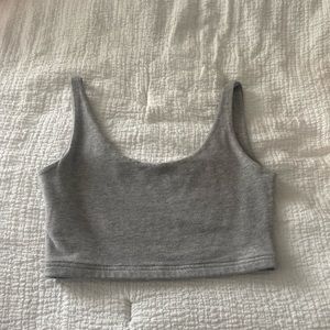 Brandy Melville cropped grey Lydia tank top